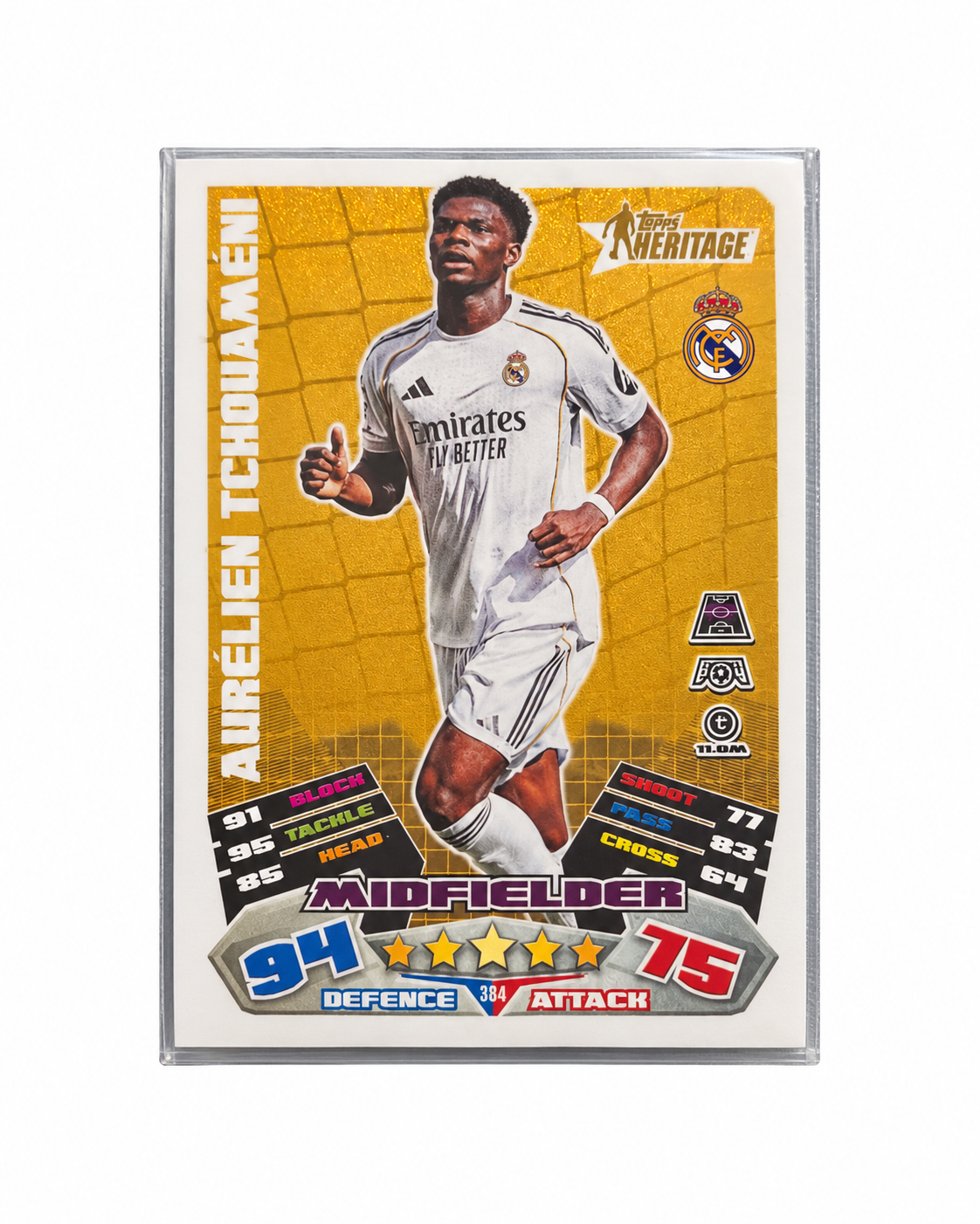 Carta Topps Match Attax 25/26 Aurélien Tchouaméni - Real Madrid - Heritage