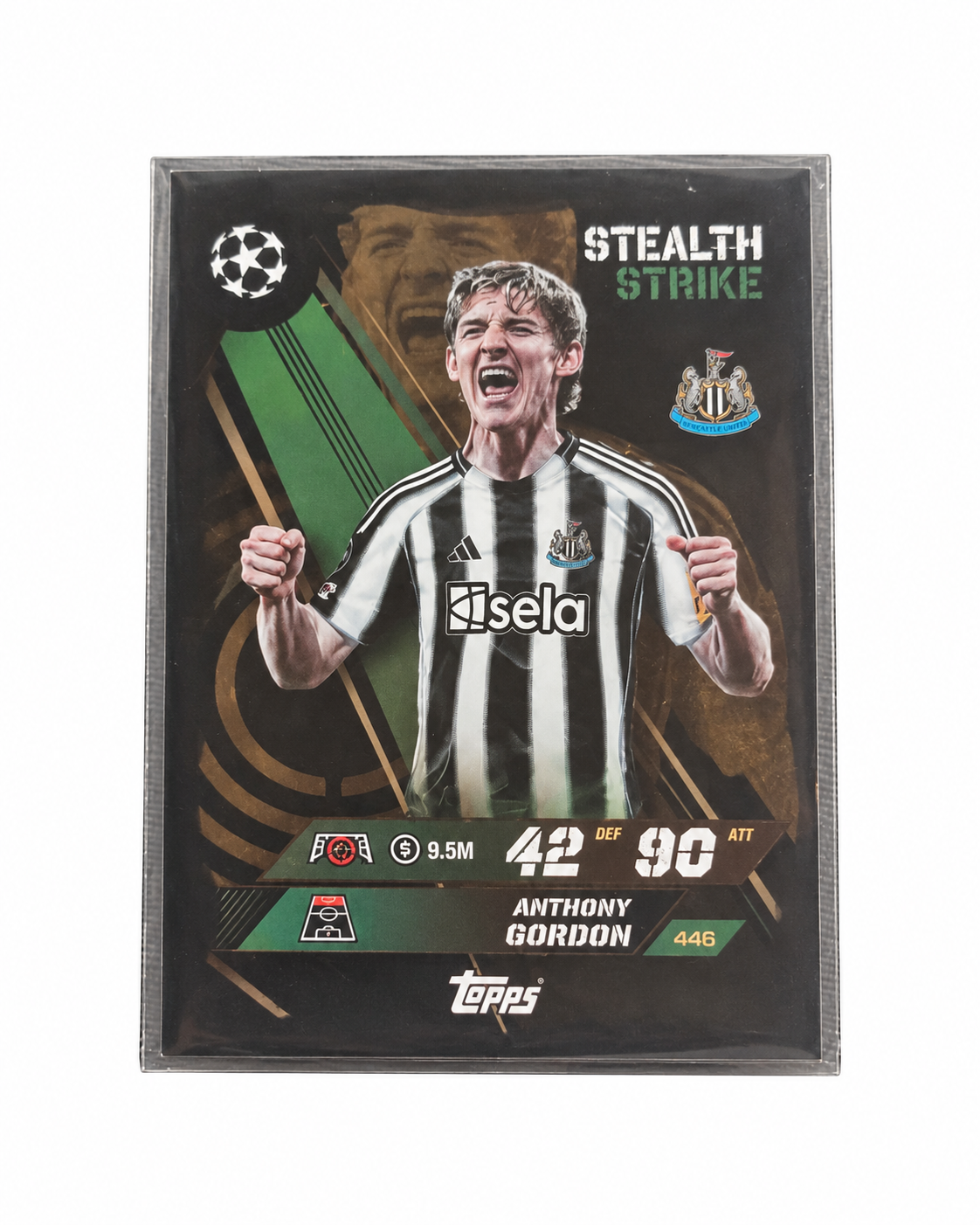 Carta Topps Match Attax 25/26 Anthony Gordon - Newcastle United - Stealth Strike