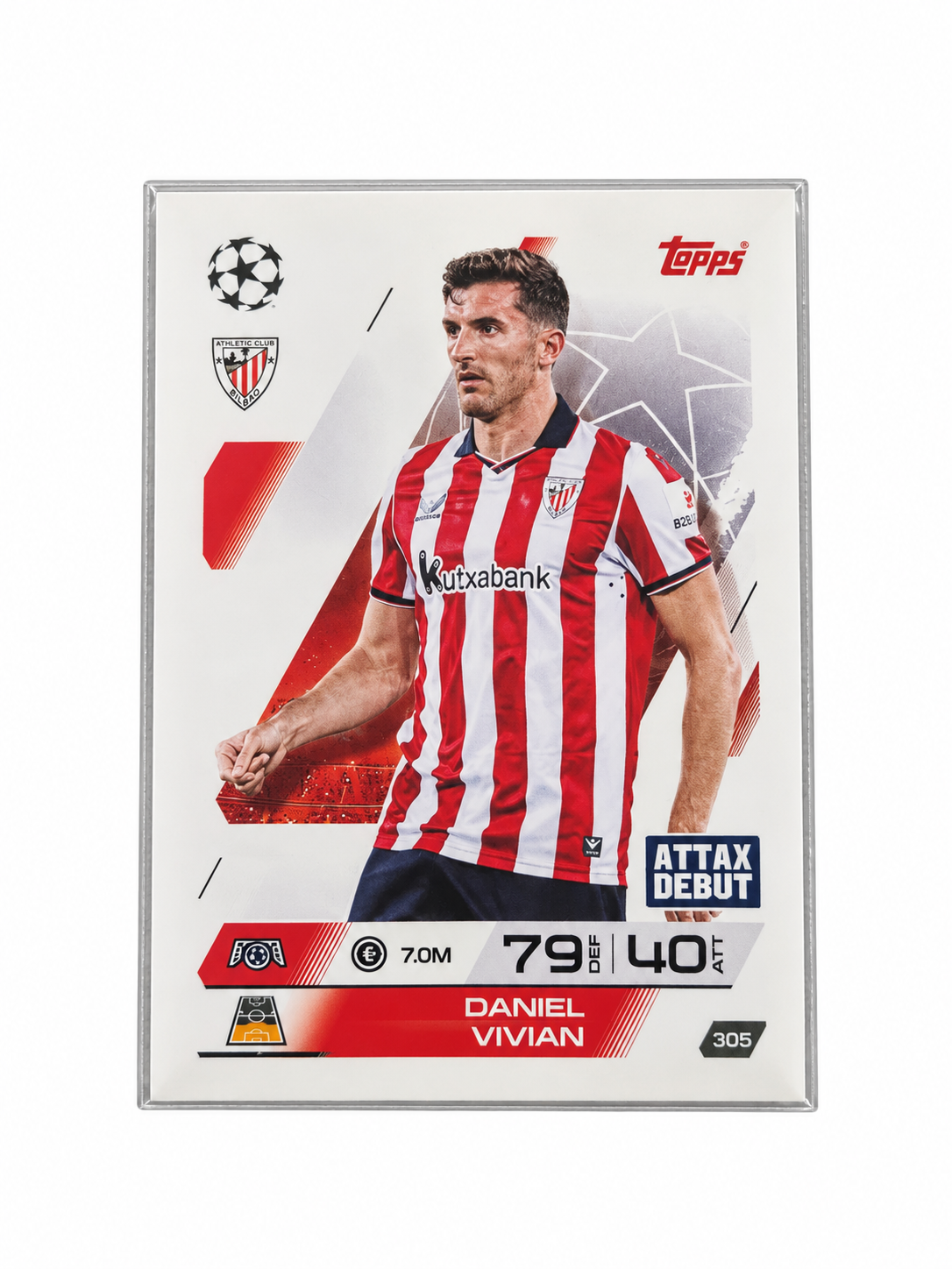 Carta Topps Match Attax 25/26 Daniel Vivian - Athletic Club - Attax Debut