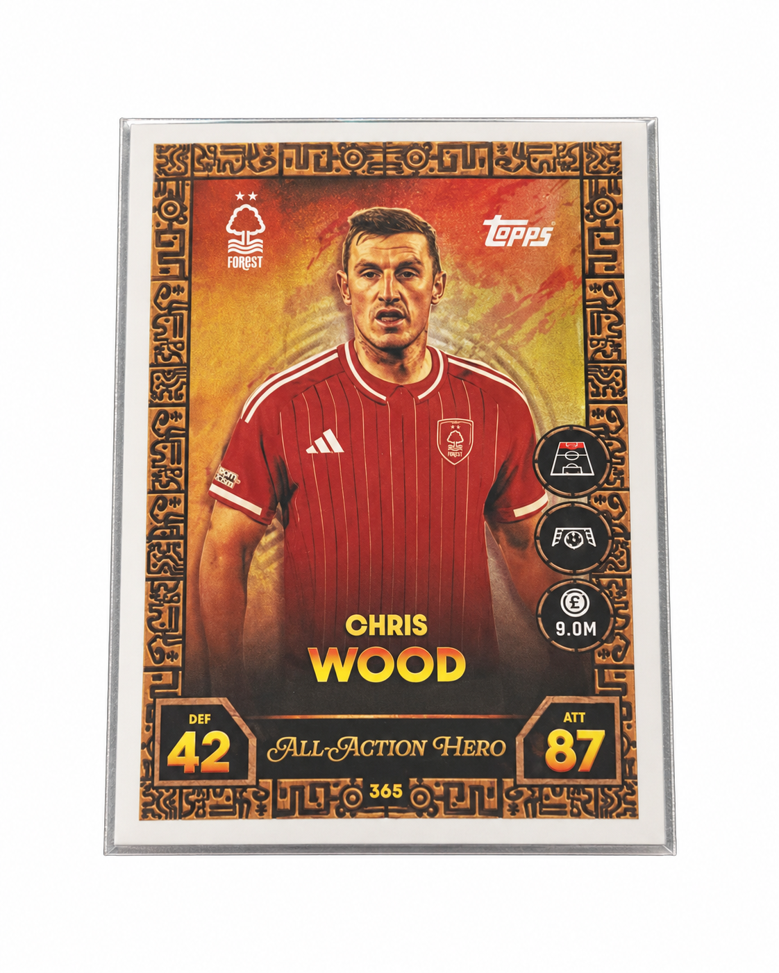 Carta Topps Match Attax 25/26 Chris Wood - Nottingham Forest - All-Action Hero