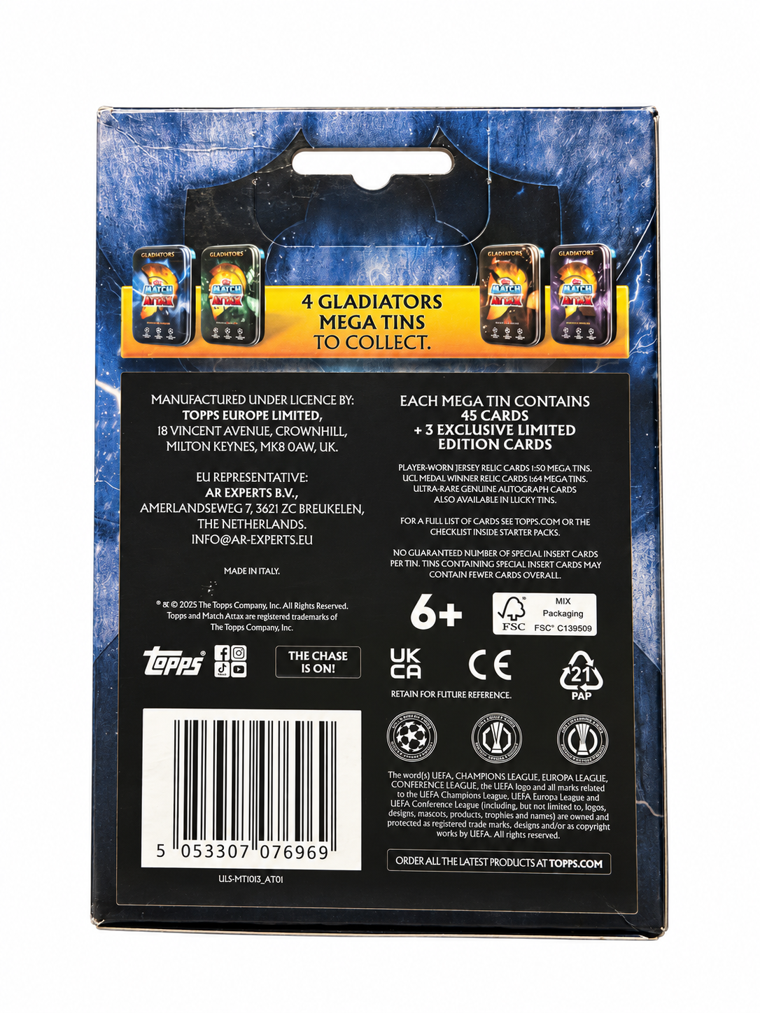 Topps Match Attax 2025/26 Gladiators Mega Tin #1 – Centurions