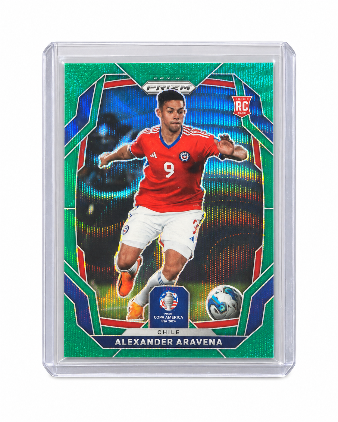 Carta Alexander Aravena, Panini Prizm Copa América verde